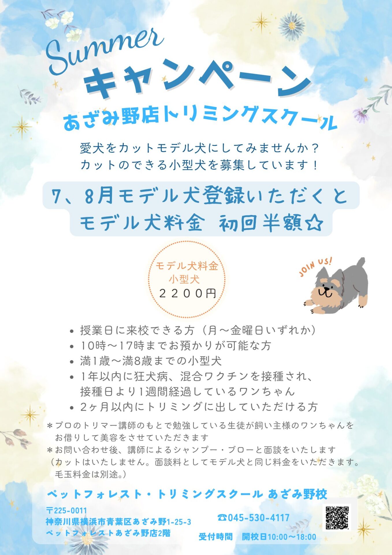 トリミングスクール モデル犬募集☆ | ペットフォレスト